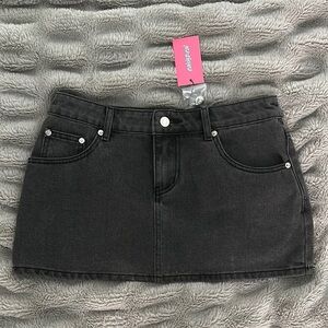 Edikted Chiara Denim Micro Skirt